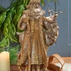 Clearance Decorator's Warehouse 15.5" Resin Highlands Santa With Deer