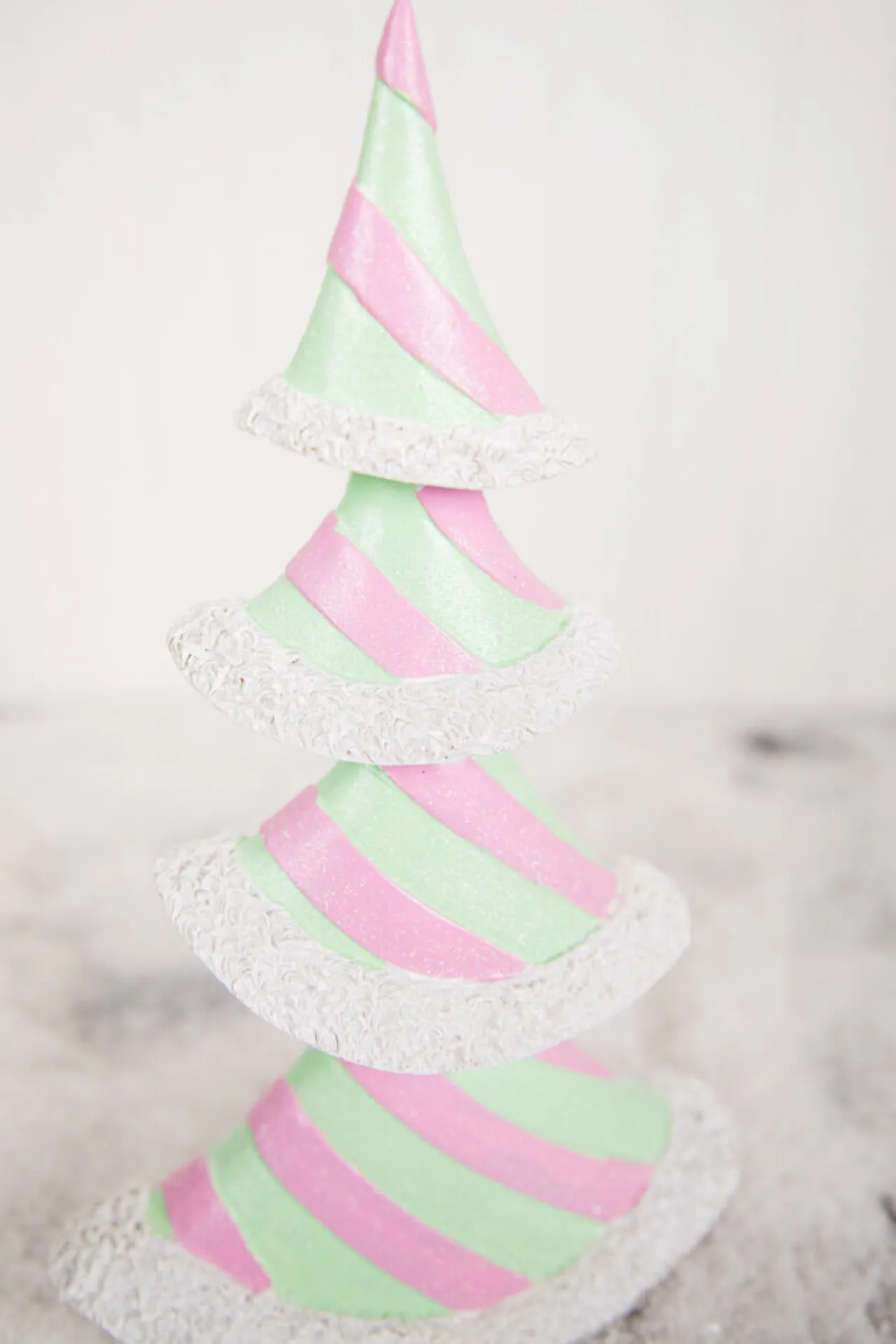 Decorator's Warehouse 11.6” Resin Pastel Peppermint Layer Tree