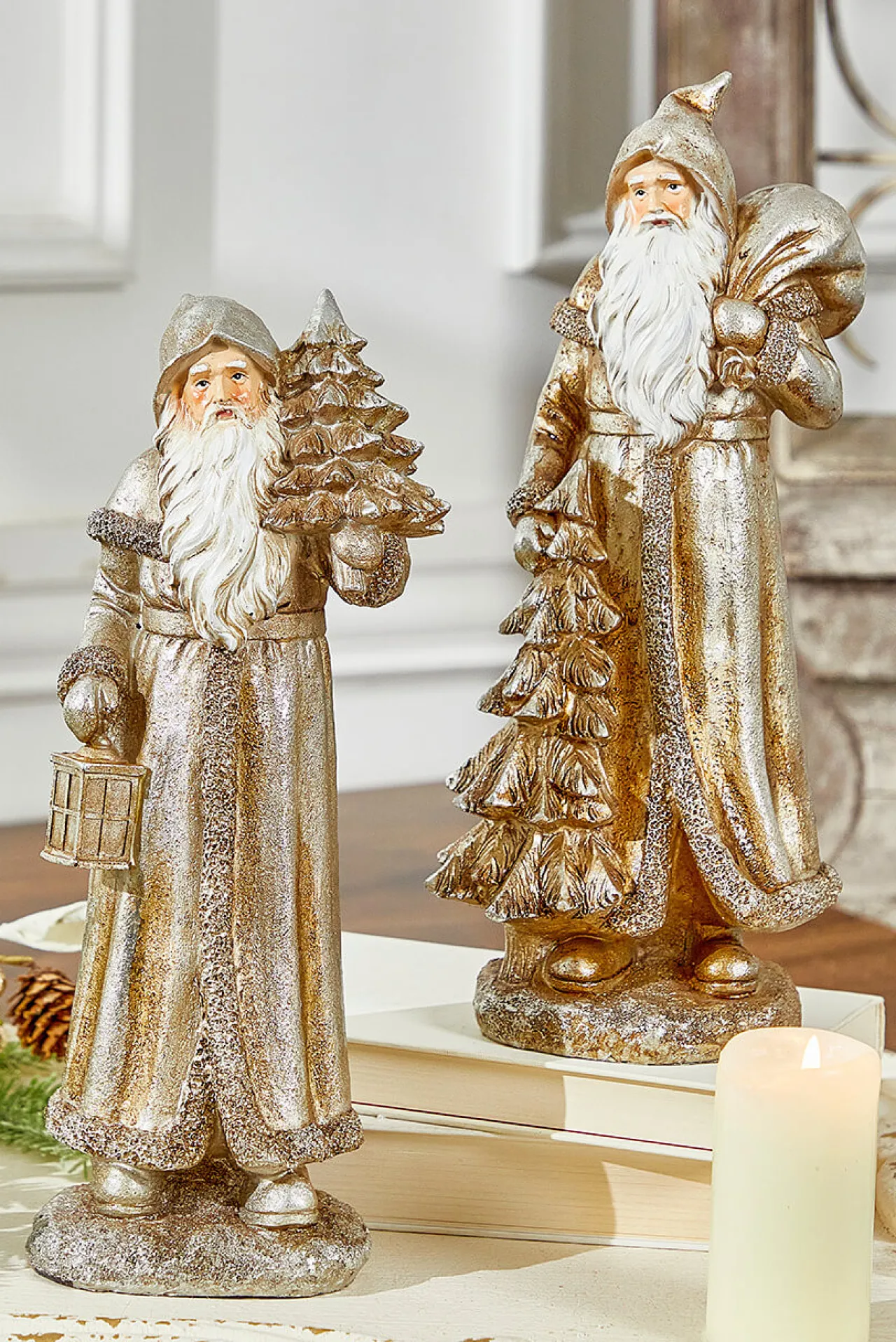 Online Decorator's Warehouse 12.25” Resin Rustic Santa