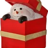 Best Decorator's Warehouse 20" Resin Snowman Peeking From Gift Box