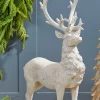 New Decorator's Warehouse 20.5" Resin Standing Whitewash Reindeer