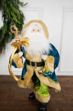 Hot Decorator's Warehouse 18” Santa Figure - Blue Coat
