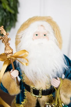 Hot Decorator's Warehouse 18” Santa Figure - Blue Coat