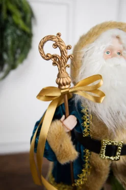 Hot Decorator's Warehouse 18” Santa Figure - Blue Coat
