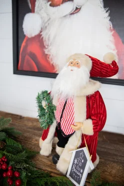 Best Decorator's Warehouse 16” Santa Figure "Tis The Season" Sign