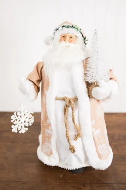 Best Decorator's Warehouse 19” Santa Figure With Snowflake & Tree