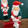 Outlet Decorator's Warehouse 15" Santa Nutcracker With List & Tree