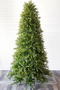 Clearance Decorator's Warehouse 9' Slim Trinity Pine Artificial Christmas Tree With 1150 Color-Changing Lights