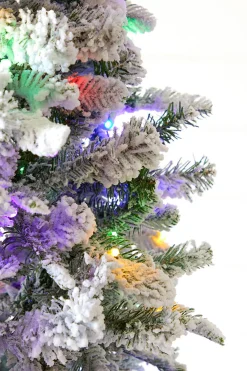 Best Decorator's Warehouse 9' Snowcrest Pencil Pine Artificial Christmas Tree With 700 Color-Changing Lights