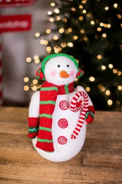 Clearance Decorator's Warehouse 15” Snowman With Candy Cane