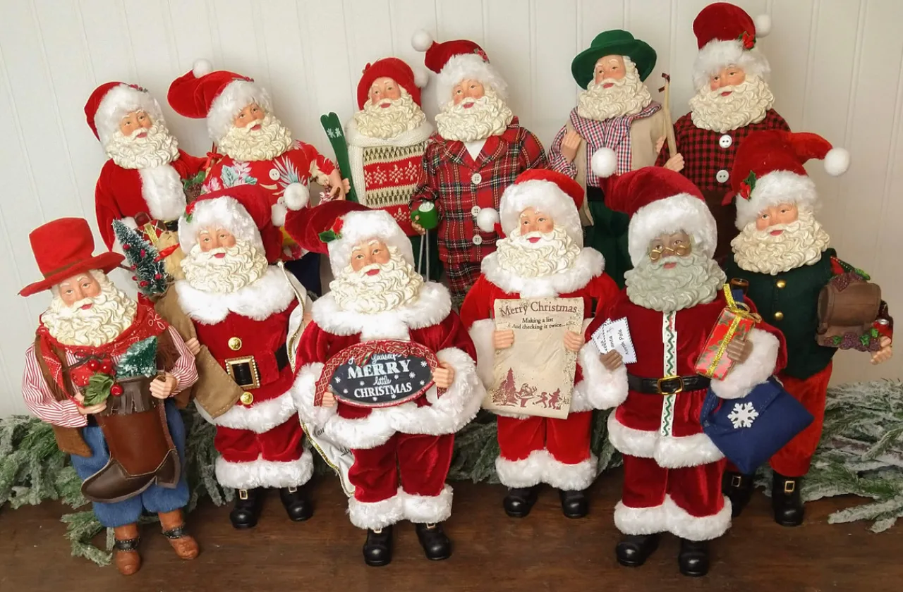 Sale Decorator's Warehouse 12” Standing Santa - The Nicholas Collection