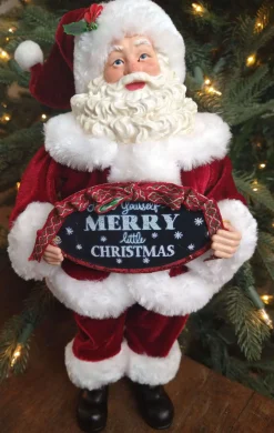 Sale Decorator's Warehouse 12” Standing Santa - The Nicholas Collection