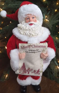 Sale Decorator's Warehouse 12” Standing Santa - The Nicholas Collection
