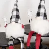 Hot Decorator's Warehouse 7” Star Wand Buffalo Check Sitting Gnome
