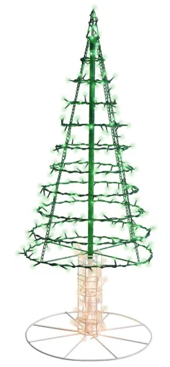Online Decorator's Warehouse 4' Twinkling Starry Alpine Tree - Green/Warm White 270 Lights
