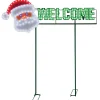 Decorator's Warehouse 36" Welcome Yard Sign - Santa Face - Red/Green/Pure White 190L