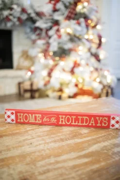 Sale Decorator's Warehouse 23.6 Wood Holiday Block Sign
