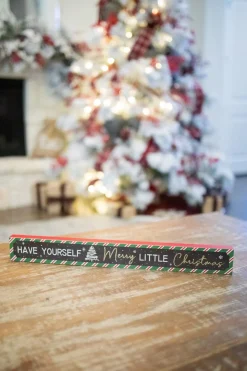 Sale Decorator's Warehouse 23.6 Wood Holiday Block Sign