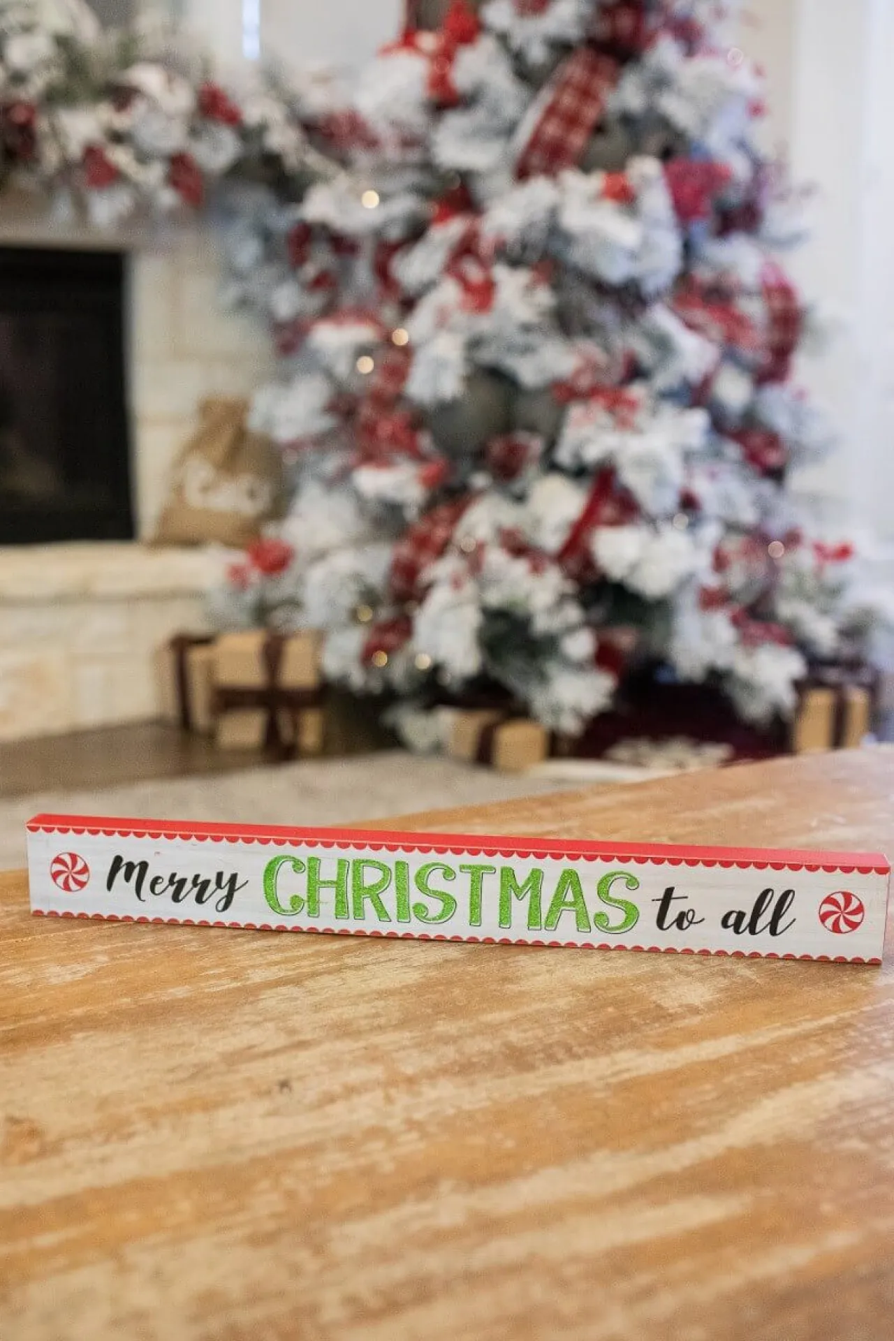 Sale Decorator's Warehouse 23.6 Wood Holiday Block Sign
