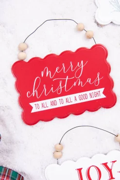 Online Decorator's Warehouse 6.6” Wood Holiday Sign Ornament
