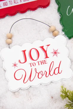 Online Decorator's Warehouse 6.6” Wood Holiday Sign Ornament