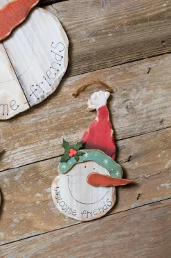 Decorator's Warehouse 18" Wood Snowman Head Wall Decor - Set Of 3
