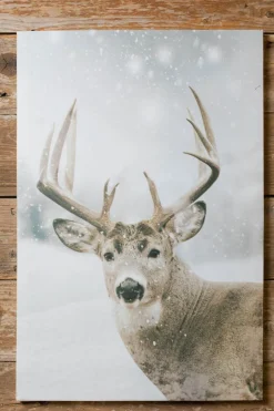 Hot Decorator's Warehouse 16 X 24” Buck Deer In Snowy Field Print