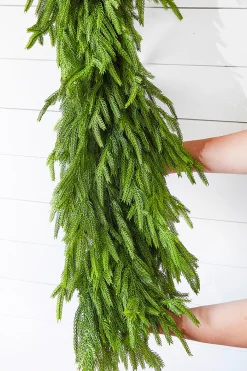 Sale Decorator's Warehouse 60" X 16" Real Touch Deluxe Norfolk Pine Garland