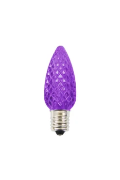Discount Decorator's Warehouse C9 LED Minleon Legacy Bulb (25 Bulbs/box) - Faceted, Purple