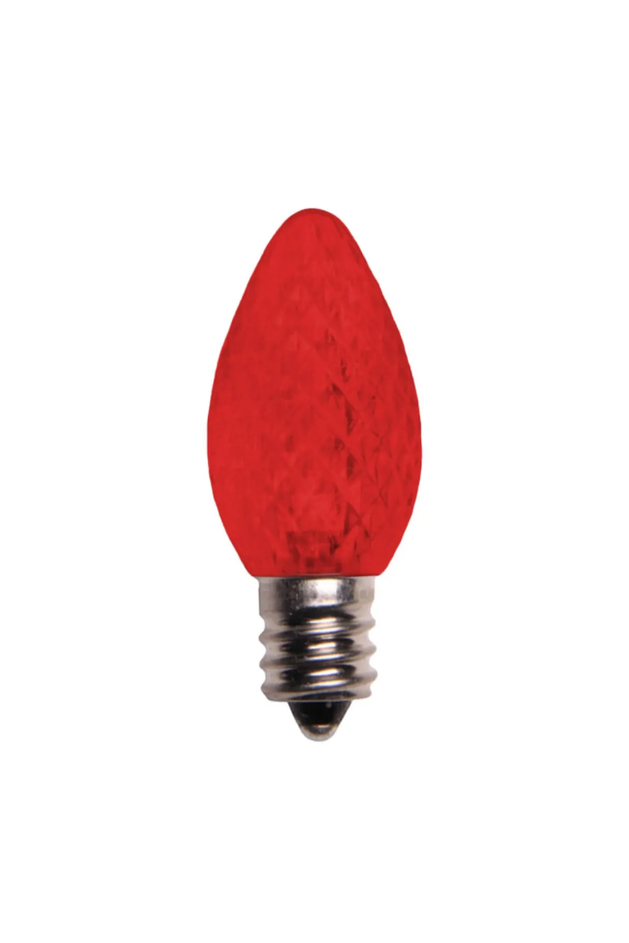 Best Decorator's Warehouse C7 Platinum Elite LED SMD Bulbs (25 Bulbs/bag) - Faceted, Red