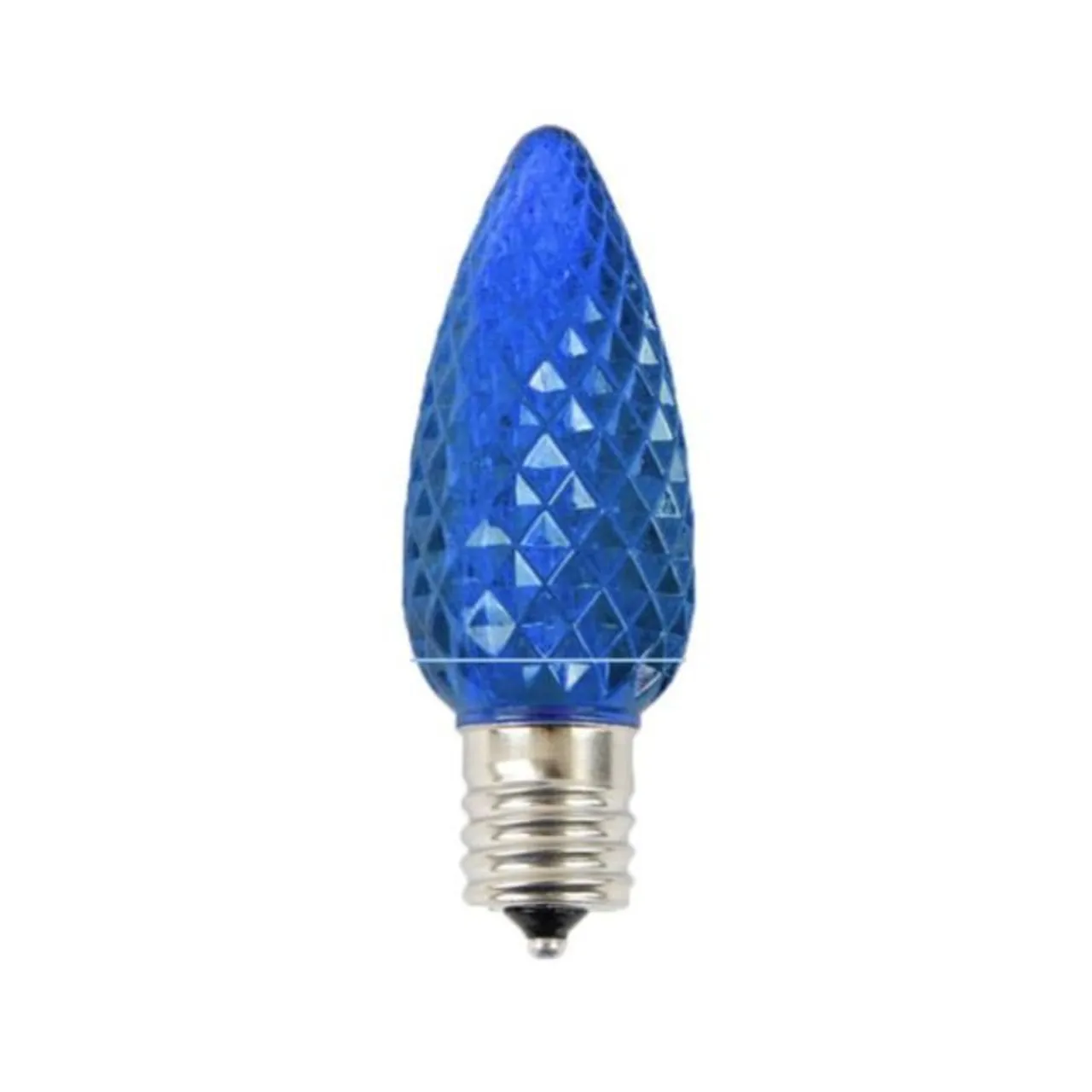 New Decorator's Warehouse C9 Platinum Elite LED SMD Bulb (25 Bulbs/bag) - Faceted, Blue