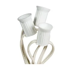 Hot Decorator's Warehouse C9 Socket Cord - 100' 12" Spacing (White Wire)