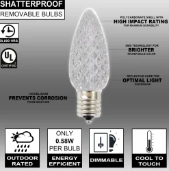 Hot Decorator's Warehouse C9 Wonderful LED SMD Bulb (25 Bulbs/bag) - Faceted, Cool White