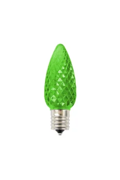 Decorator's Warehouse C9 Wonderful LED SMD Bulb (25 Bulbs/bag) - Faceted, Green