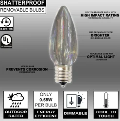 Hot Decorator's Warehouse C9 Wonderful LED SMD Bulb (25 Bulbs/bag) - Smooth, Cool White
