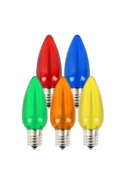 Online Decorator's Warehouse C9 Wonderful LED SMD Bulb (25 Bulbs/bag) - Smooth, Multi