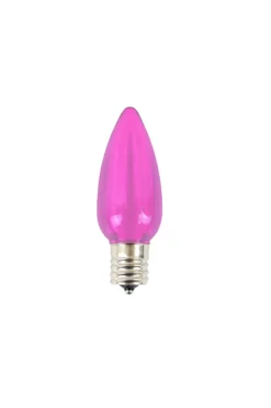 Discount Decorator's Warehouse C9 Wonderful LED SMD Bulb (25 Bulbs/bag) - Smooth, Pink