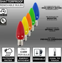 Outlet Decorator's Warehouse C9 Wonderful LED SMD Bulb (25 Bulbs/bag) - Frosted, Multi