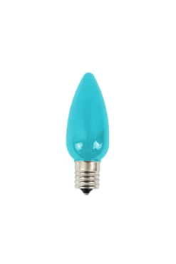 Discount Decorator's Warehouse C9 Wonderful LED SMD Bulb (25 Bulbs/bag) - Frosted, Teal