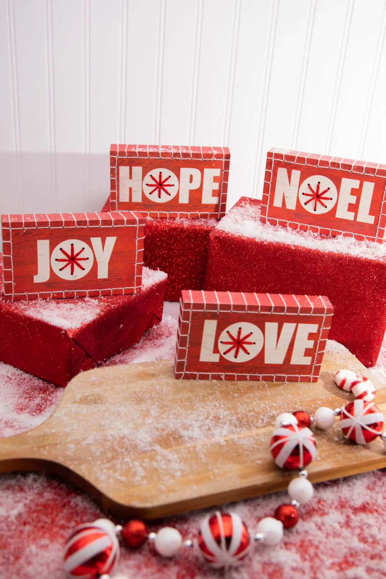 Clearance Decorator's Warehouse Christmas Words Block