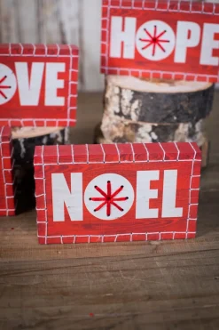 Clearance Decorator's Warehouse Christmas Words Block