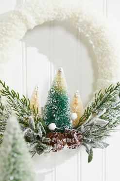Hot Decorator's Warehouse Frosted Christmas Tree Wreath Ornament