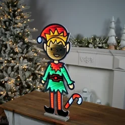 Sale Decorator's Warehouse 29"H Elf With Candy Cane Infinity Light
