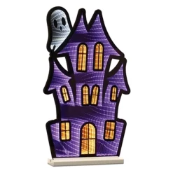 Hot Decorator's Warehouse 23.5"H Haunted House With Ghost Infinity Light