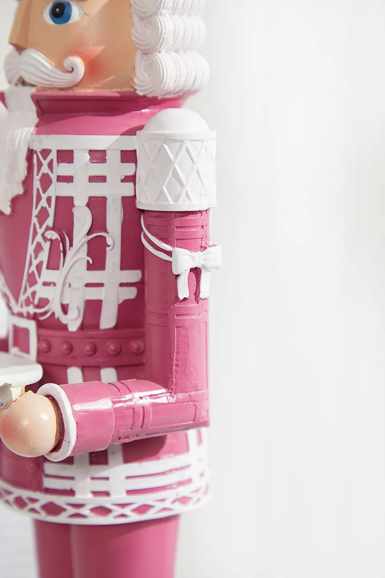 Outlet Decorator's Warehouse 20"H Nutcracker With Tray - Pink & White
