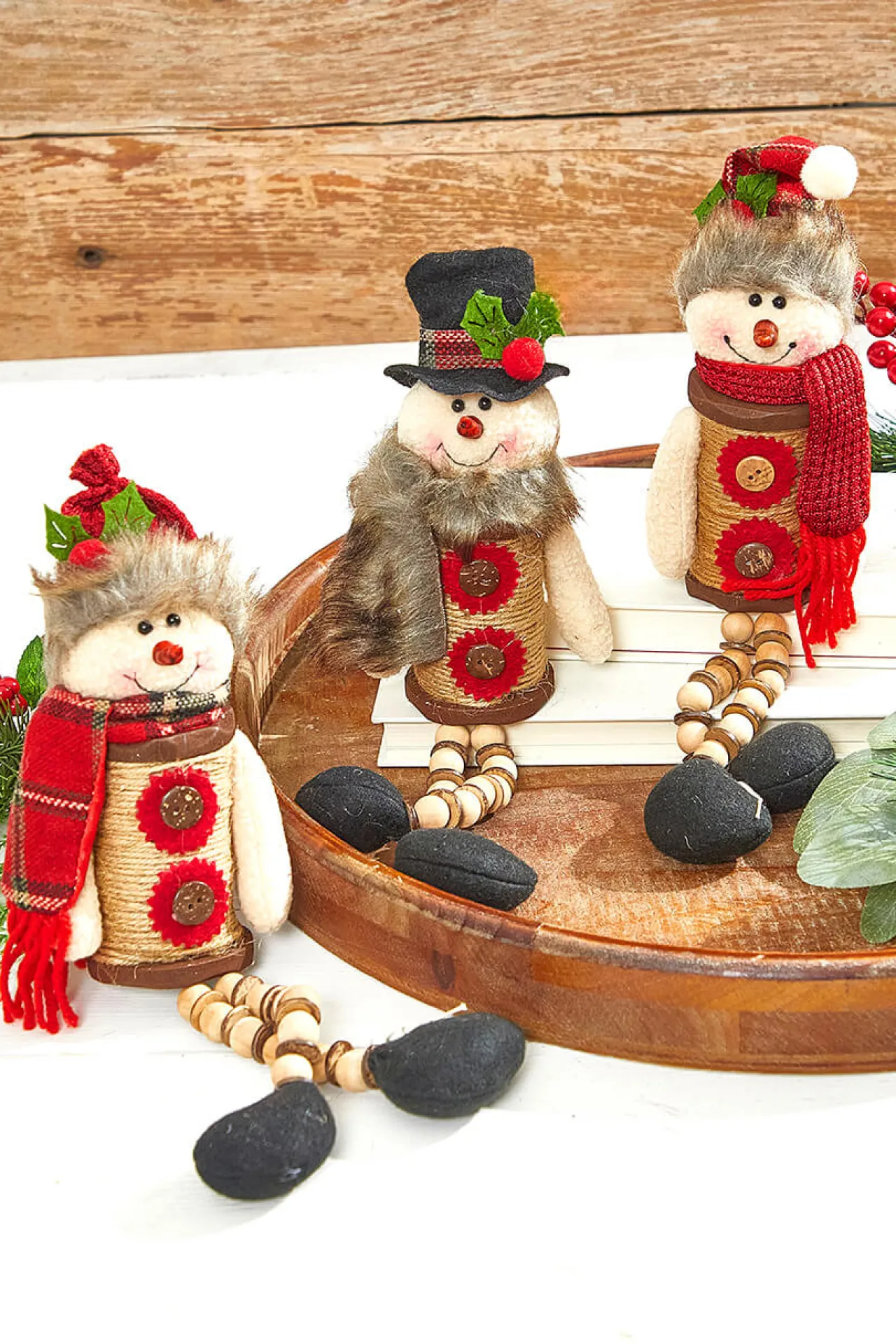 Decorator's Warehouse 14”H Plush Holiday Snowman