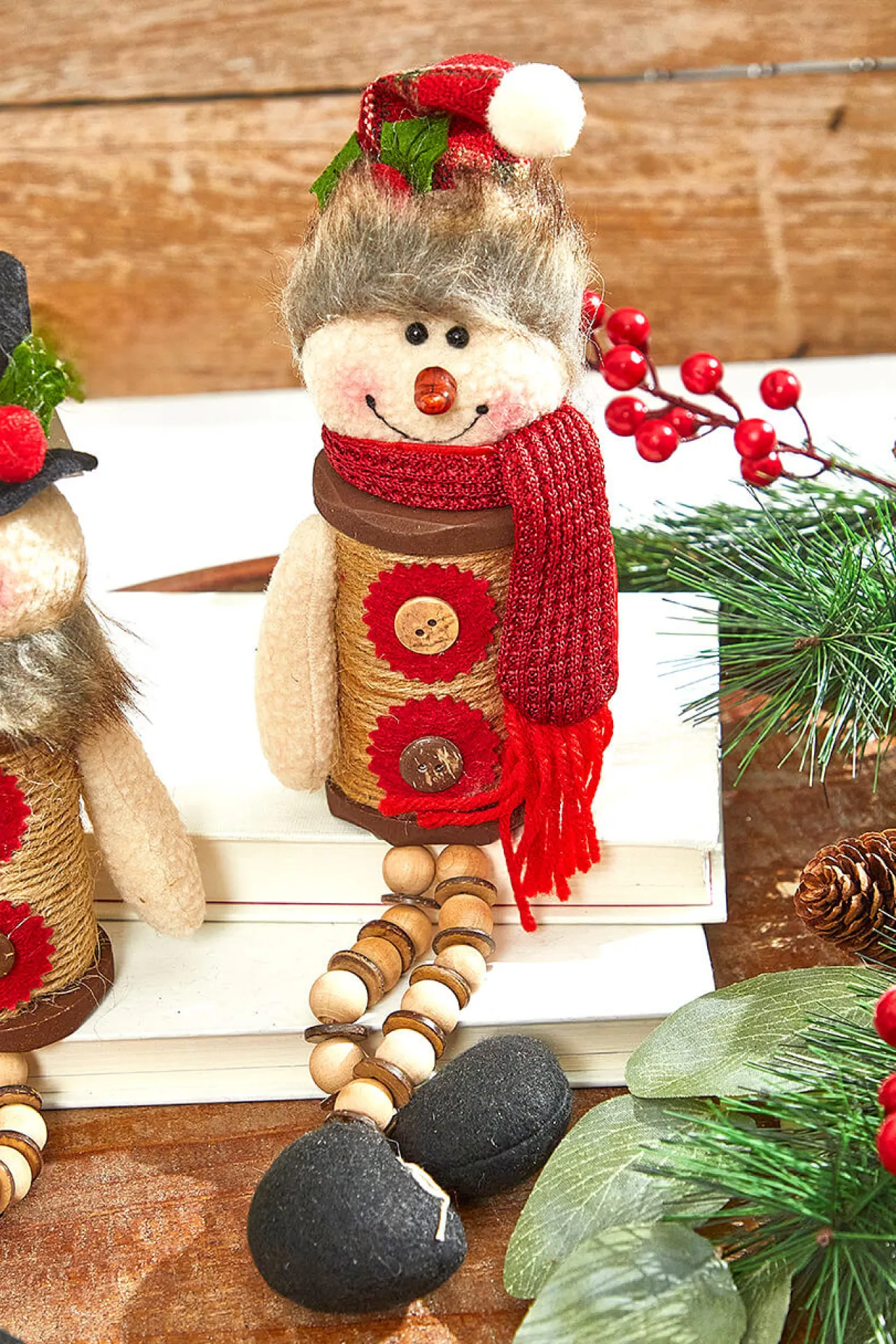 Decorator's Warehouse 14”H Plush Holiday Snowman
