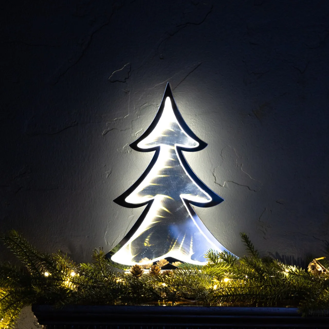 Discount Decorator's Warehouse 12.5"H Tree Infinity Light Battery Operated