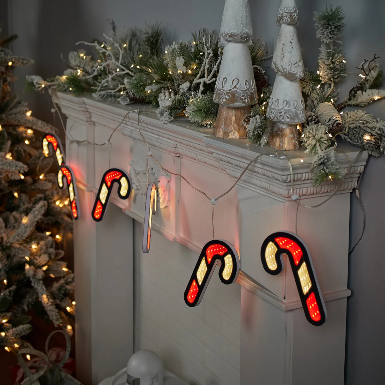 Hot Decorator's Warehouse 68"L Infinity Light Candy Cane Garland
