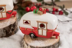 New Decorator's Warehouse Light Up Resin Christmas Campers